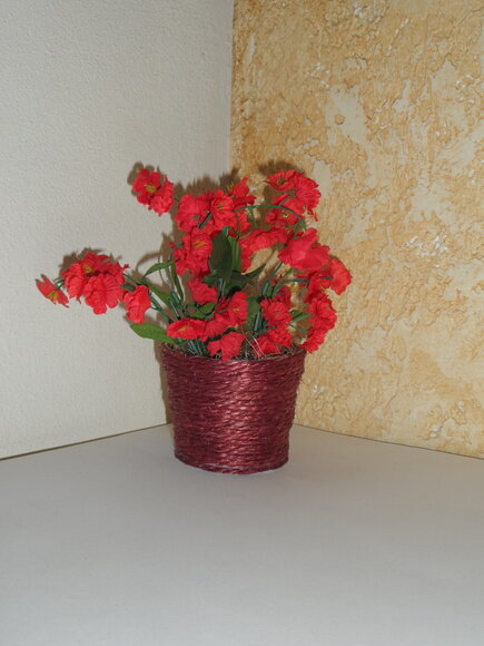 Arranjo Floral em Vaso de Sisal