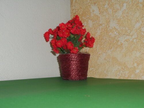 Arranjo Floral em Vaso de Sisal