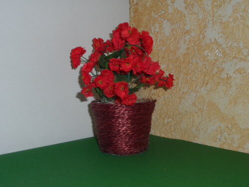 Arranjo Floral em Vaso de Sisal