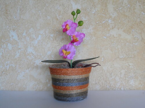 Arranjo Floral em Vaso de Sisal