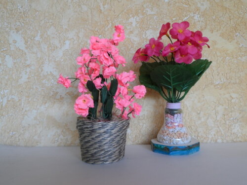 Arranjo Floral em Vaso de Sisal