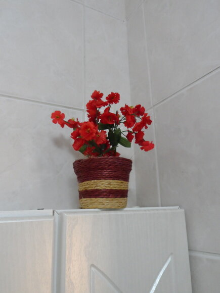 Arranjo Floral em Vaso de Sisal