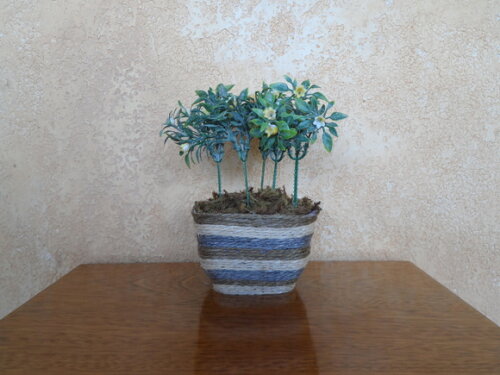 Arranjo Floral em Vaso de Sisal