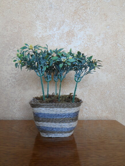 Arranjo Floral em Vaso de Sisal