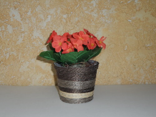 Arranjo Floral em Vaso de Sisal
