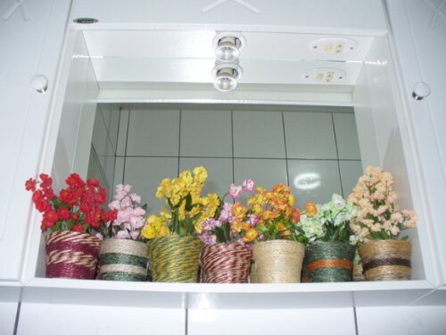 Arranjo Floral em Vaso de Sisal