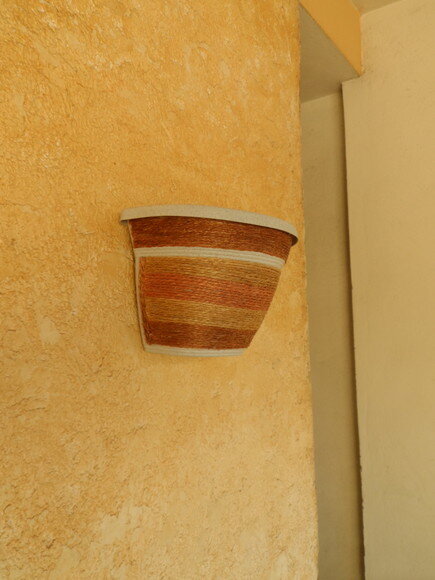 Vaso Parede Decorado com Sisal