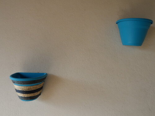 Vaso Parede Decorado com Sisal