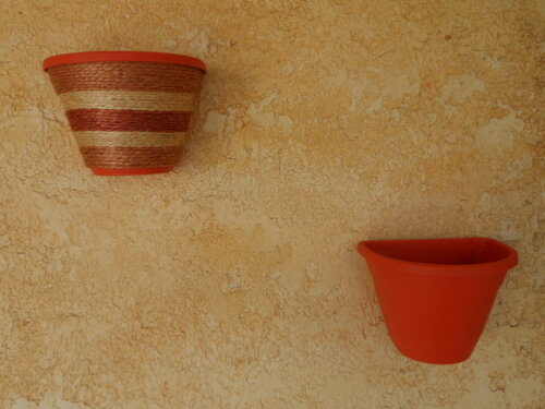 Vaso Parede Decorado com Sisal