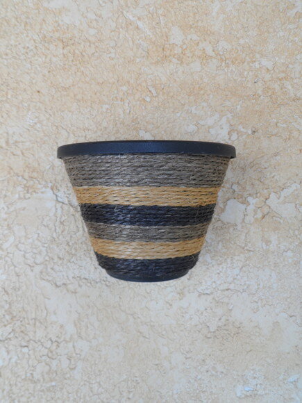 Vaso Parede Decorado com Sisal
