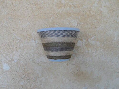 Vaso Parede Decorado com Sisal