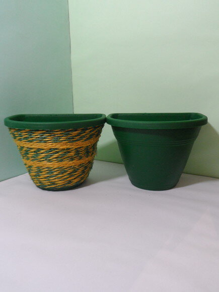 Vaso Parede Decorado com Sisal