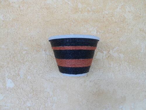 Vaso Parede Decorado com Sisal