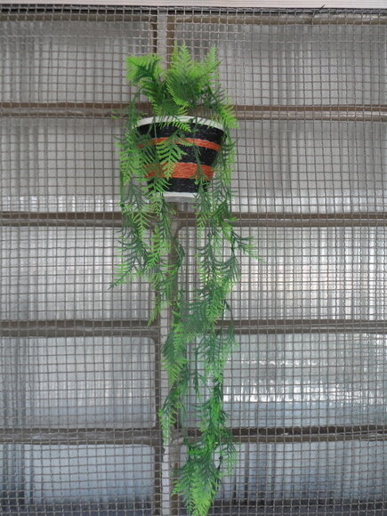 Vaso Parede Decorado com Sisal