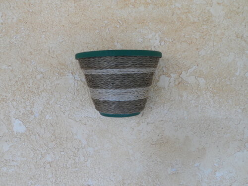 Vaso Parede Decorado com Sisal