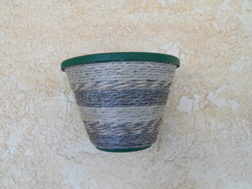 Vaso Parede Decorado com Sisal