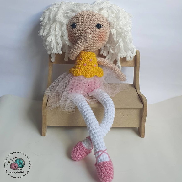 boneca balairina amigurumi (personalizados)