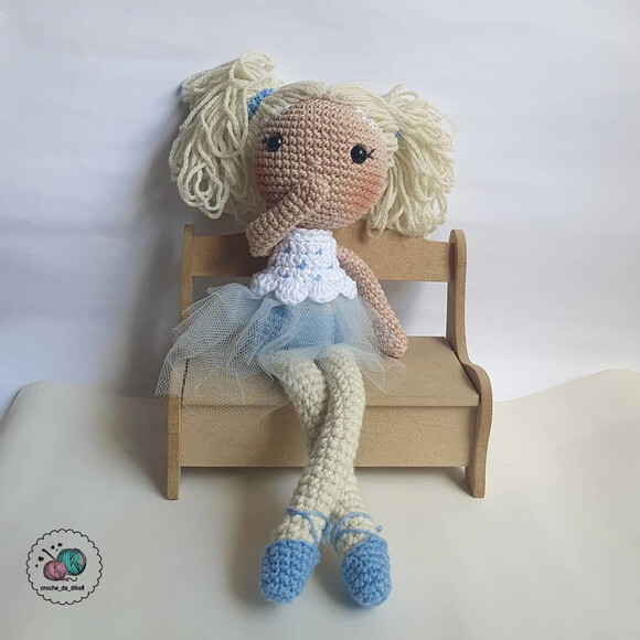 boneca balairina amigurumi (personalizados)