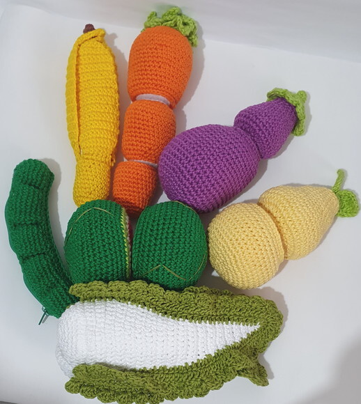 Brinquedos Interativos Verduras/legumes/frutas Amigurumi