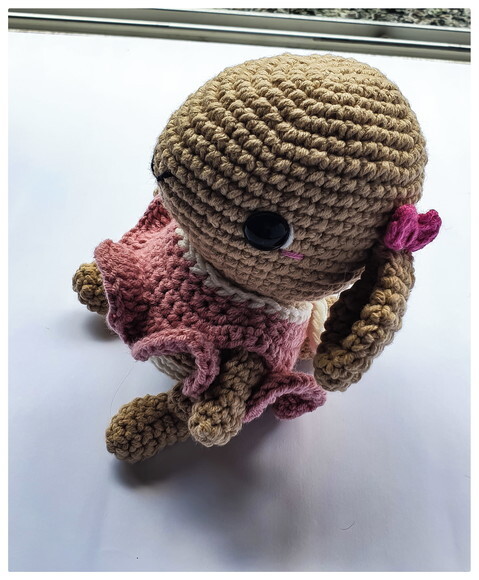 filhinha coelha popsom amigurumi