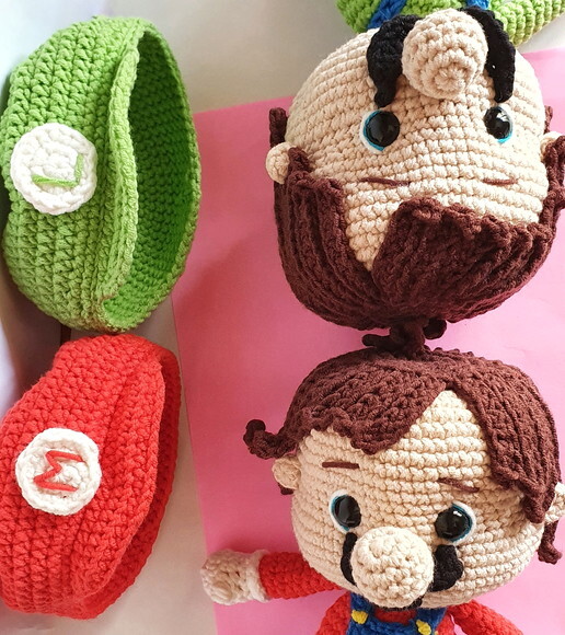 Super Mario Bros e Luigi Bros Amigurumi Bichinhos de Crochê