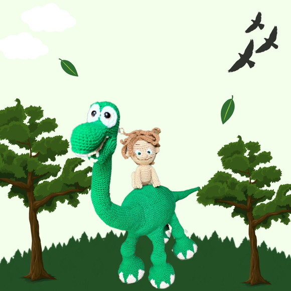 o Bom Dinossauro Arlo É Spot Amigurumi