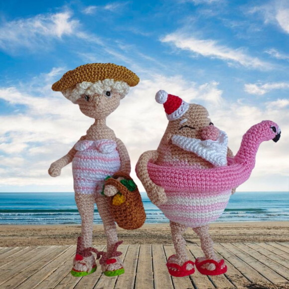 Papai Noel e Mamae Noel Bichinhos de Croche (cada)
