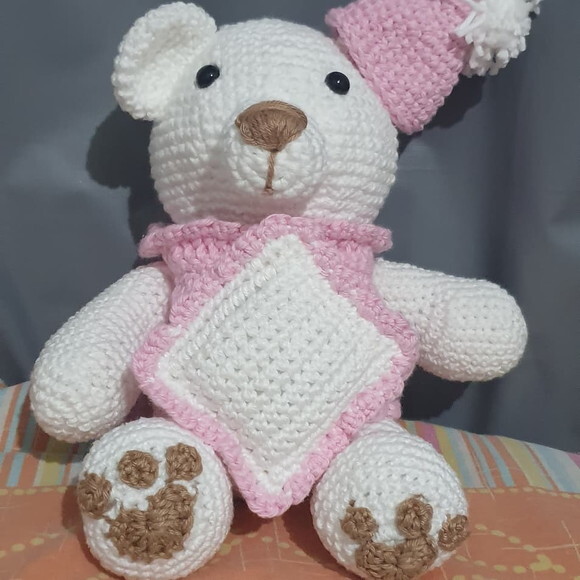 urso soneca amigurumi