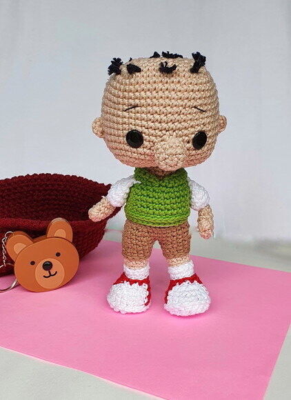 Boneco Doug Funnie/ Homem Codorna Amigurumi (cada) ( personagem)
