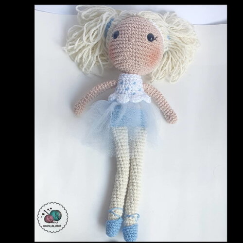 boneca balairina amigurumi (personalizados)