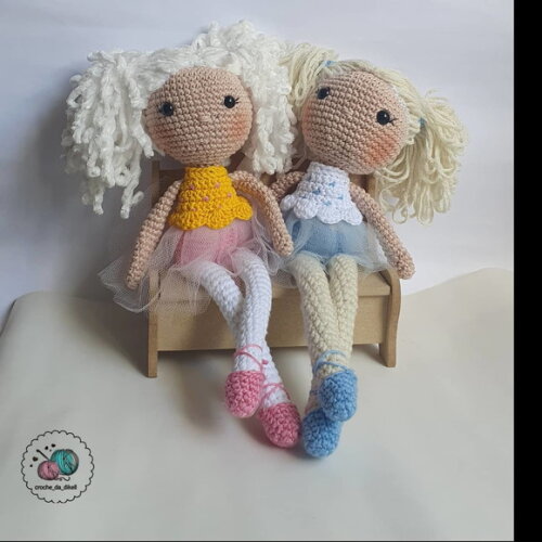 boneca balairina amigurumi (personalizados)