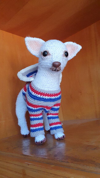 chihuahua de amigurumi
