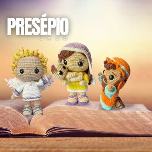 Enfeite Presépio de Natal 5 Peças Amigurumi