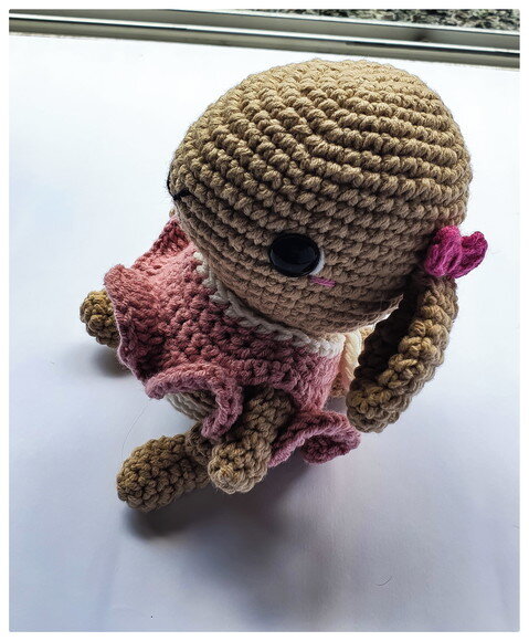 filhinha coelha popsom amigurumi