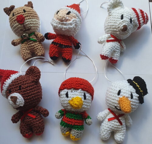 Kit Enfeite de Natal para Árvore Amigurumi Kit