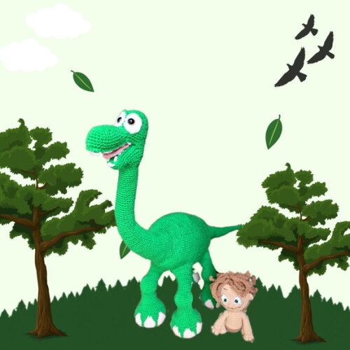 o Bom Dinossauro Arlo É Spot Amigurumi