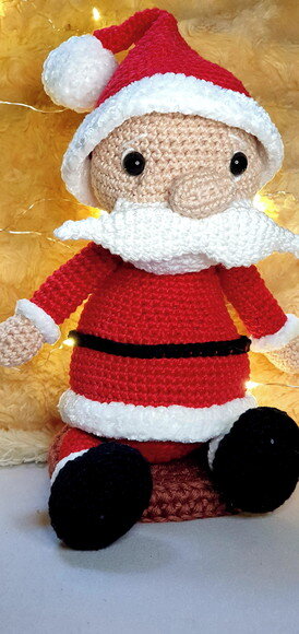 papai noel de amigurumi