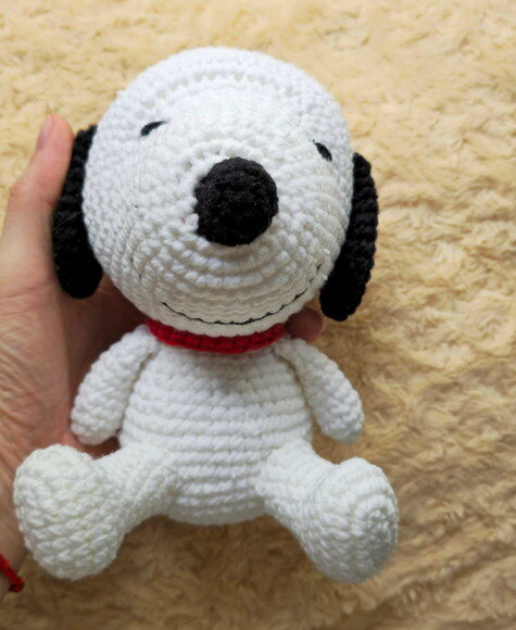 Snoopy em Amigurumi