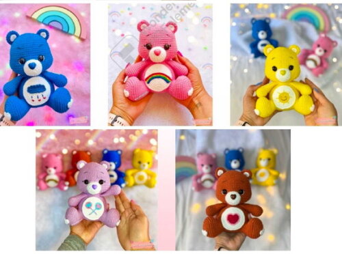 Ursinho Carinhosos Amigurumi Cada