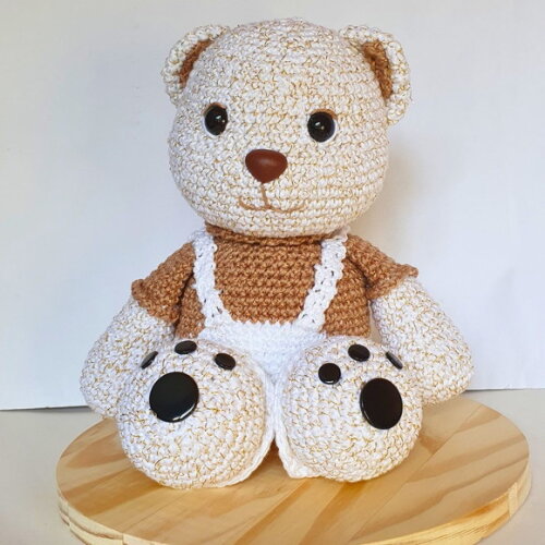 Ursinho Toshi Luminaria Bichinhos de Croche