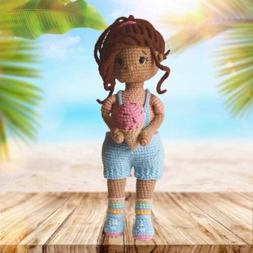 Boneca Bia (,bubalu) amigurumi (personalizados)