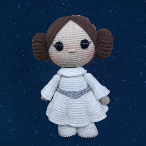 Boneca Princesa Leia Starwars amigurumi (personagem)