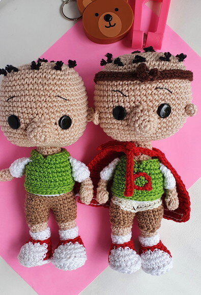 Boneco Doug Funnie/ Homem Codorna Amigurumi (cada) ( personagem)