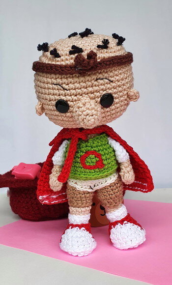 Boneco Doug Funnie/ Homem Codorna Amigurumi (cada) ( personagem)