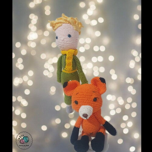 Boneco Pequeno Príncipe E A Raposa Amigurumi (personagem)