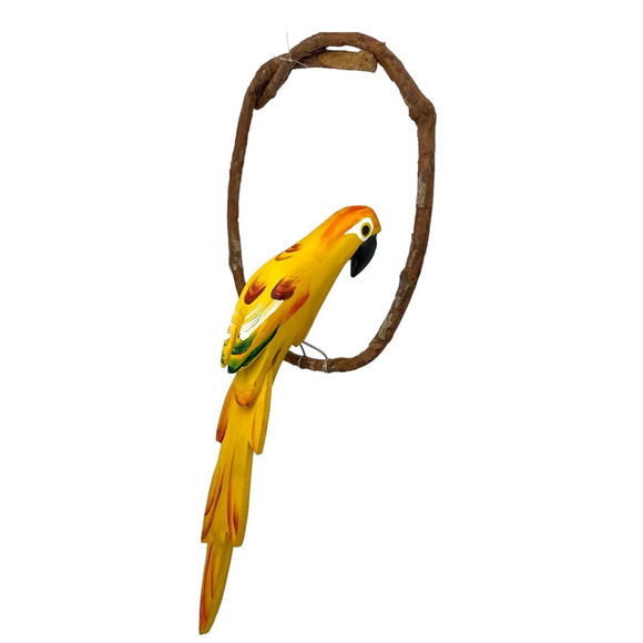 Arara de Galho Mini - Amarela - Madeira