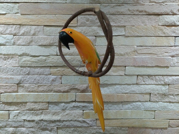 Arara de Galho Mini - Amarela - Madeira