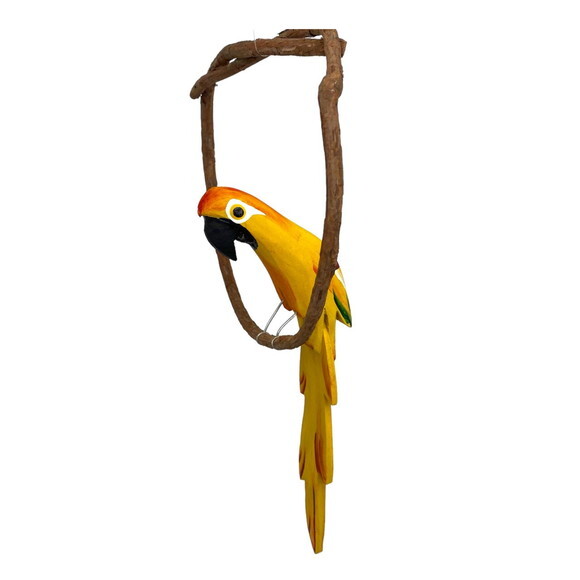 Arara de Galho Mini - Amarela - Madeira