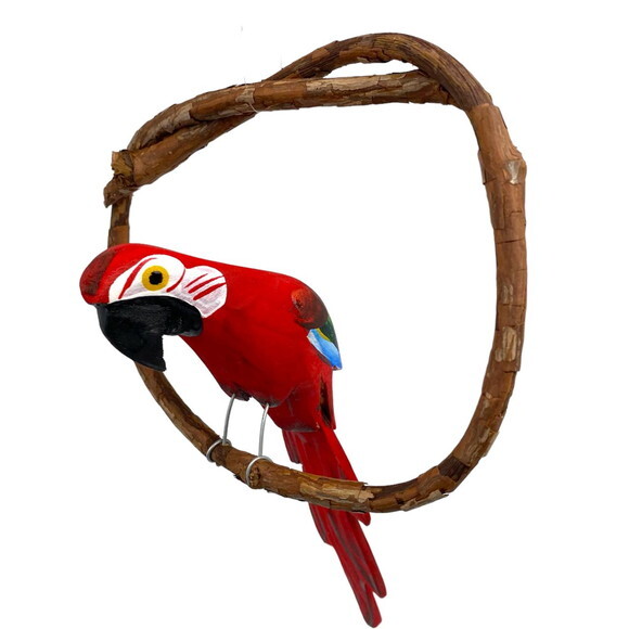 Arara de Galho Mini - Vermelha - Madeira