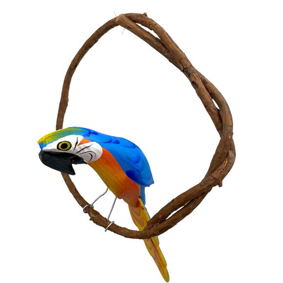 Arara de Galho Mini Azul/amarela - Madeira